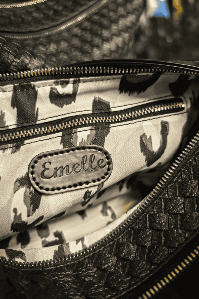 Baskılı suni deri tarz omuz çantası