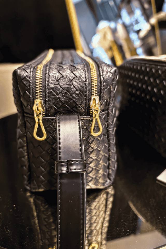 Baskılı suni deri tarz omuz çantası