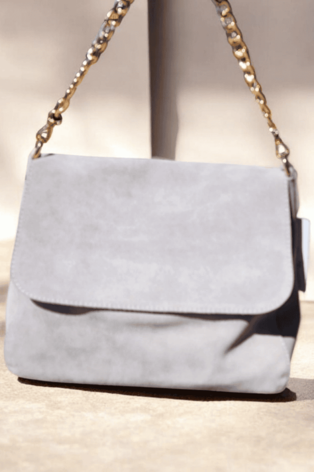 YAĞ YEŞİLİ SÜET DERİ ÇANTA