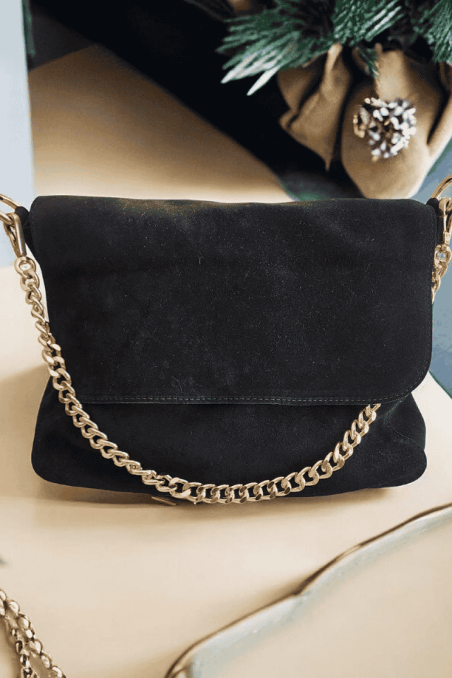 YAĞ YEŞİLİ SÜET DERİ ÇANTA