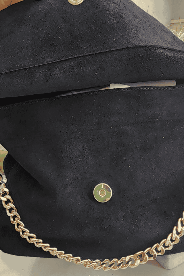 YAĞ YEŞİLİ SÜET DERİ ÇANTA